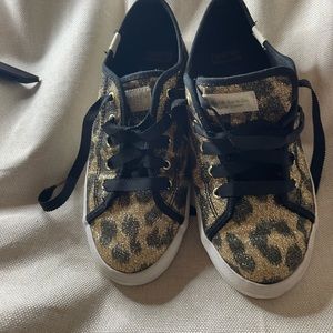 Keds Kids X Kate Spade New York Kickstart Glitter Leopard Youth Sneakers